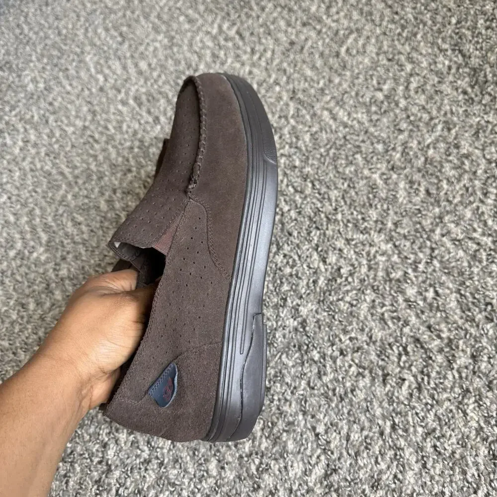Gravity Defyer Carmel Brown Slip On Suede Leather Loafers Mens Size 9.5 NEW